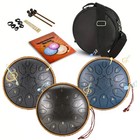 Steel Tongue Drum 15 Notes 12 Inch D-key Panda Balmy Drum Percussion Instrument