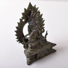 Ancient Tibetan Bronze Buddha Statue  17 5cm  931g  Used