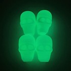 15ml Skull Silicone Wax Containers Non-stick Concentrate Glow In The Dark 