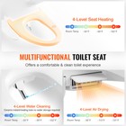 Smart Bidet Toilet Seat Elongated 3 Modes Heated Auto Deodorization Nightlight