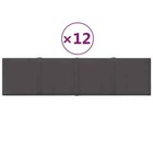 Nnevl Wall Panels 12 Pcs Dark Grey 60x15 Cm Fabric 1 08 M  