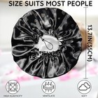 Shower Cap Adjustable Waterproof Double Layer Elastic Reusable Hair Bath Cap Cut