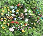 Jkanruh 101 Pieces Miniature Animals fairy Garden Accessories miniature Toy 