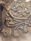 Vintage Solid Brass Wall Candlestick Holder Art Nouveau H 9  X W 7  Free Ship