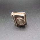 Vintage Sterling Silver Book Pillbox