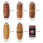 Willbond 27 Pcs Wooden Fabric Dreadlock Beads Tube Beads For Hair Braids Jewelry