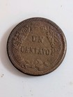 Peru 1863 Centavo Copper-nickel Coin Km 187 1 T2708