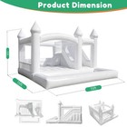 15x15x10ft White Pvc Inflatable Bounce House Castle With Slide   Ball Pit blower