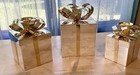 Lovely Vintage Godinger Set Of 3 Silver gold Present Box Taper Candle Holders 