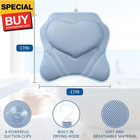 Bath Pillow-bathtub Pillow With Air Mesh Fabric   6 Non-slip Suction Cups  Bath