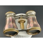Antique Mother Of Pearl Opera Glasses French C1900 Brass Binoculars Decor As Is