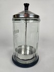 Vintage Barbicide Glass Disinfectant Jar - 7 5  X 4  - Beauty Salon Barber Shop