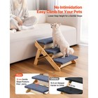 Uimoso 3-step Wooden Pet Stairs For Dogs Up To 150lb ideal For Bed Sofa Access