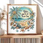 Special Shape Diamond Art Painting Kits Beach For adults   Beginners  5d Diy Cry