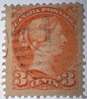 Travelstamps  Canada Stamps Scott  37 - 3 Cent Queen Victoria Used  Ng