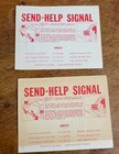 Vintage  send Help Signal  Emergency Car Cardboard Sign  Knights Of Columbus