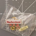 Budweiser Usa Logo Multi-color Rings Beer Brand Advertising Promo Enamel Pin Vtg