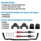 Front Suspension Stabilizer Bar Set Sway Bar End Links Kit For Dodge Ram 1500