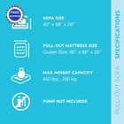 Inflatable Pull Out Sofa Velvety Surface 2-in-1 Valve Cupholder 46 X Intex Couch