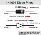 10x 1n4001 Diode   1a 50v Rectifier Diode Do-41 Fast Switch In4001   Us Ship