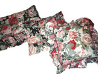 Croscill Rose Arbor Green Pink Floral  3p  Throw Pillows  Standard Shams Set