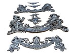 6 Antique Brass Decorative Furniture Pieces Figurative Ornaments  8 8 Lbs  4 Kg 