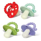 Soft Silicone Baby Teether Toy With Massaging Bristles - Soothe Sore Gums  Bpa F