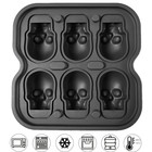 1pc 3d Skull Ice Ball Mold Silicone Flexible Ice Cube Tray For Cocktails - New