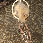 Handmade Leather Native American Dream Catcher With Feathers  Beads Vintage 