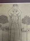 Rare Genuine Antique Art Print  art Nouveau  Made In 1909  george Bernard Benton