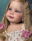Toddler Girl 30in Lifelike Reborn Baby Doll Kits Rooted Curly Hair Collect Gifts