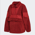 Adidas Originals Sherpa Half Zip Pullover Polar Fleece Women Jacket Red Ec0755