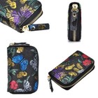 Women Embossed Wallet Real Leather Clutch Card Holder Zip Clutch Purse Bag Rfid