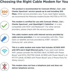 Mg7540 Cable Modem Wifi Router Combo   Approved By Comcast Xfinity  Cox  Spec   