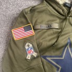 Nike Dallas Cowboys Nfl Salute To Service Hoodie Mens M Green Military Patches