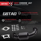 Black High Flow Front Left Catalytic Converter Kit Direct-fit Compatible With   