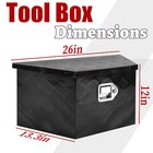 26 x13 3 x12  Aluminum Diamond Plate Trailer Tongue Tool Box For Pickup Truck Rv