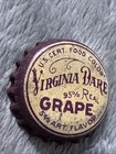 Vintage Virginia Dare 95  Real Grape Soda Bottle Cap Used Cork Lined     