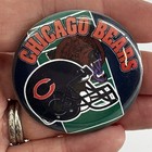 Vintage Button Pin Chicago Bears Football Helmet Graphic