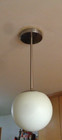 Vtg Mcm Semi Flush Orb Pendant Ceiling Light Lamp Fixture Lamp Ejs Lighting