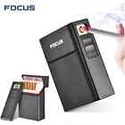 Cigarette Case Usb Rechargeable Lighter Tobacco Box Holder For 84mm Cigarettes