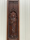 Exceptional Gothic Revival Panel In Oak With Knight 22 8 Inch High