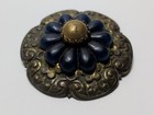    antique    2  Victorian Brass Floral Embossed Brooch Pin Vintage Fashion Jewelry