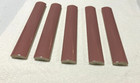 5 Vintage New Old Stock Usa Gloss Rose Pink Quarter Round Liner Tiles