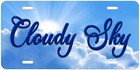 Cloudy Sky Personalized Novelty Car Auto License Plate Any Name