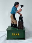 Bank On John Deere Quality Cast Iron Mechanical Blacksmith W  Anvil Coin Bank