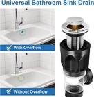 Bathroom-sink-drain-kit  Flex-drain Kit With Flexible   Expandable Black 