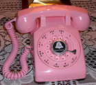 Excellent Vintage Western Electric Pink Classic Rotary Dial Desk Phone Works 