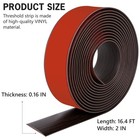 16 4ft Floor Transition Strip Self Adhesive Vinyl Cover 5cm  16 4ft  Brown