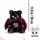 Phitecus Emo Gothic Bear Plush With Wings - Cute Creepy 11 8 Inches  Black 